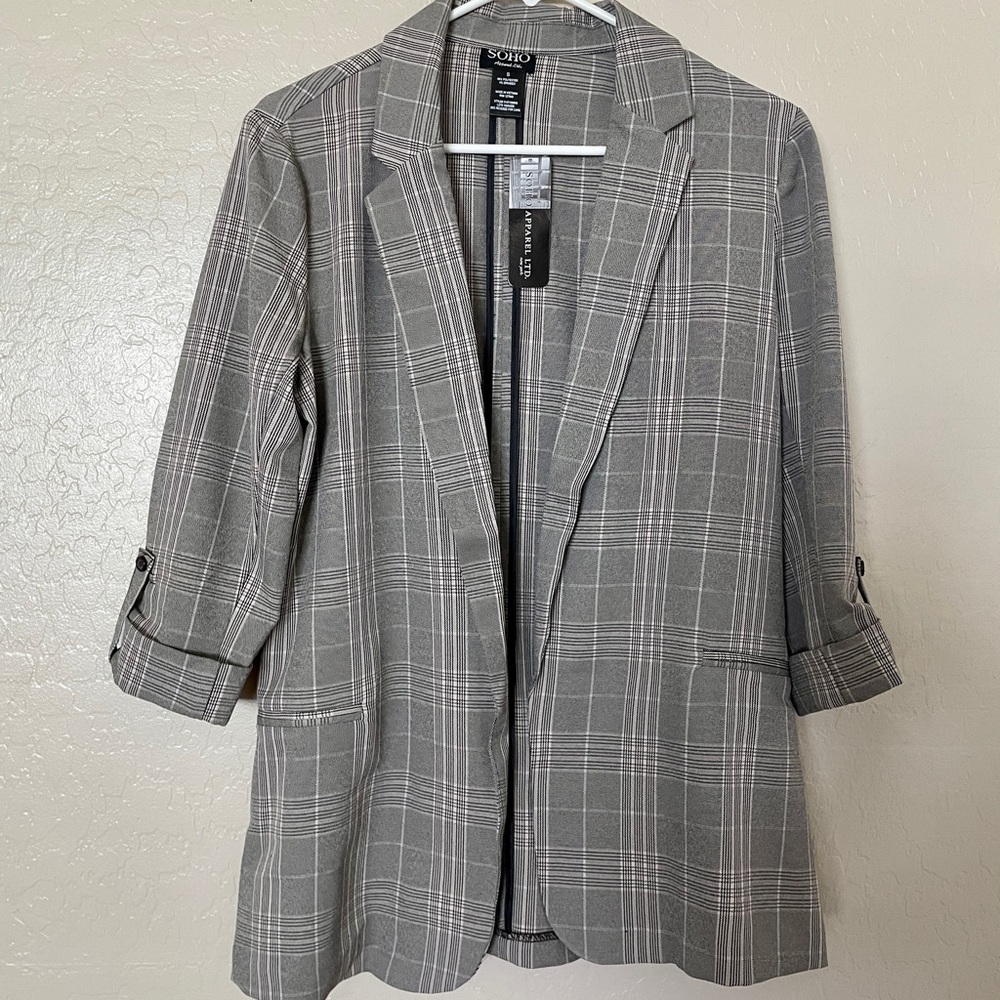 Brand New Plaid Blazer